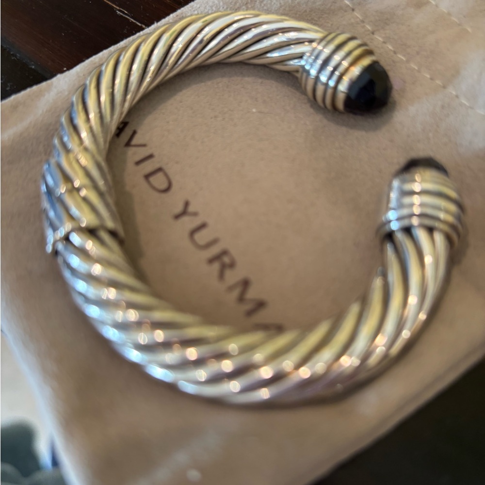 DAVID YURMAN 10 MM HINGE CABLE BRACELET W/ AMETHYST. - Picture 5 of 6